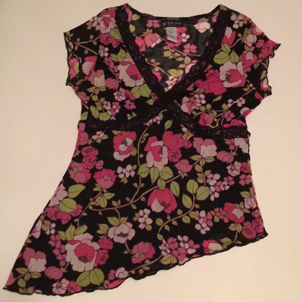 Asymmetrical Ladies Floral Print Top
